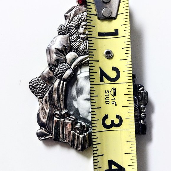 GORHAM Silverplate Santa Claus & Toy Bag ~ Picture Frame Ornament ~ Vintage GVC! - Picture 6 of 6